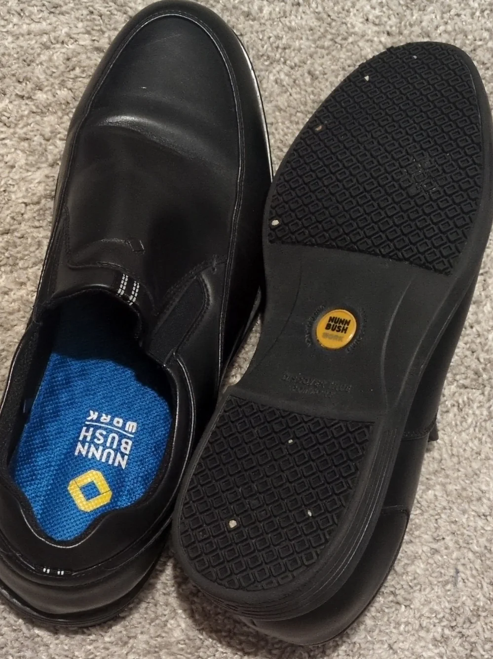Nunn Bush Black Slip-On Dress Loafers